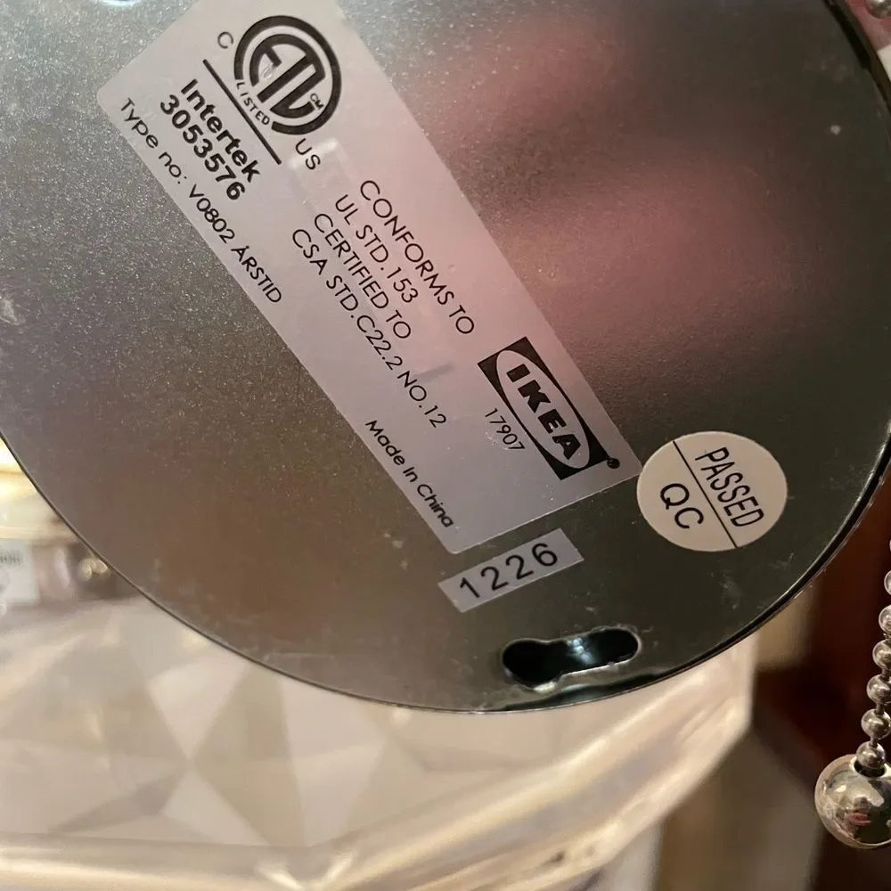 Set of 2 Arstid IKEA Pull String Wall Lamps